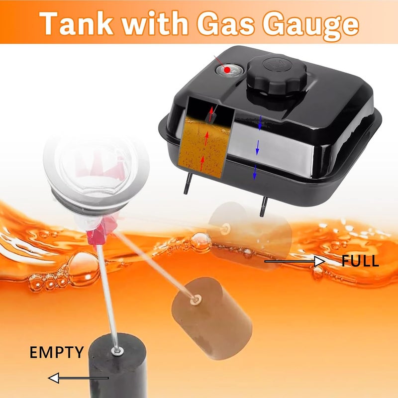 Automost 212cc Gas Tank for Predator 212cc 196cc 6.5HP 7HP for Coleman CT200U CT200U-EX BT200X KT196 for TrailMaster MB200 Mini Bike Go Kart Engine Parts - Image 4